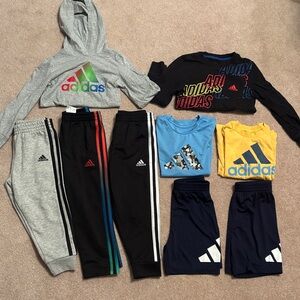 Bundle of boys Adidas clothing